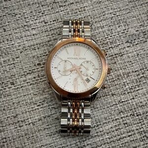 Michael Kors Rose Gold and Silver Watch